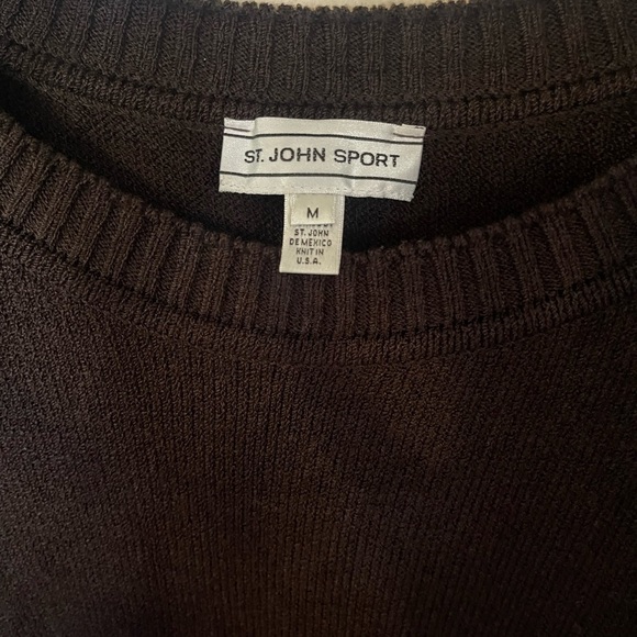 ST.JOHN SPORT DARK BROWK SWEATER DRESS - Picture 2 of 7